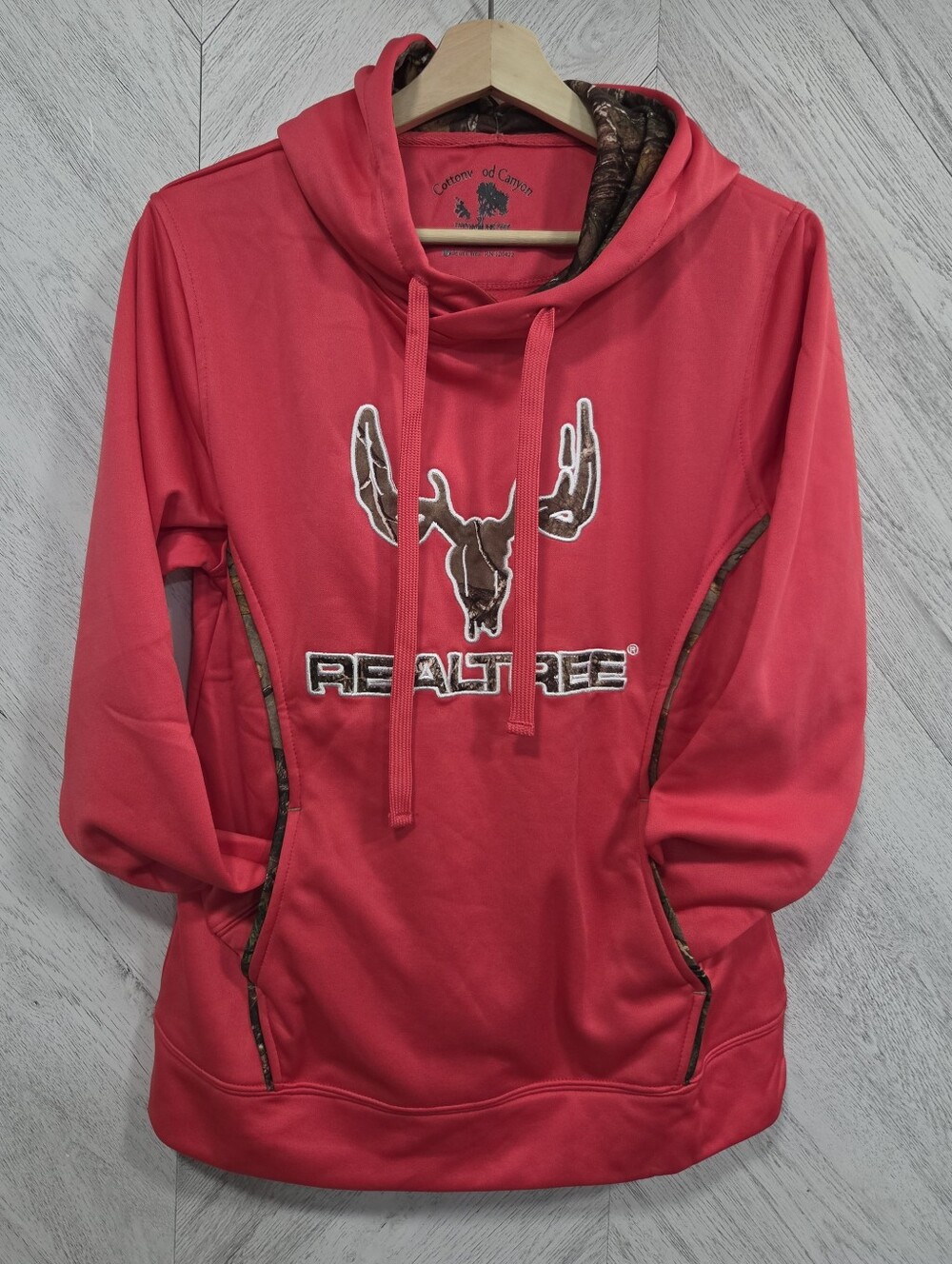 Realtree Pink Hoodie with Camo Accents Ladies Size Small